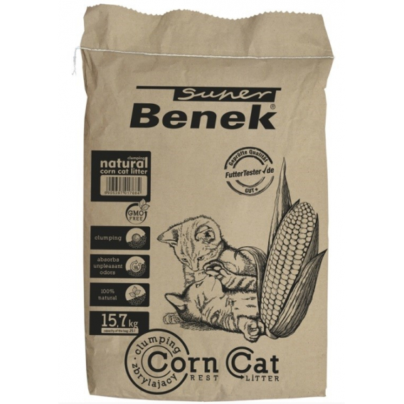 Obrázok pre Certech Super Benek Corn Cat - Hrudkující kukuřičná podestýlka 25 l