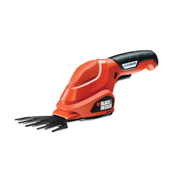 Obrázok pre Black & Decker GSL200 akumulátorové nůžky na trávu 8 cm Černá, Oranžová Lithium 3,6 V