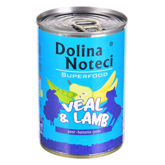 Obrázok pre DOLINA NOTECI Superfood Veal with lamb - Mokré krmivo pro psy - 400 g