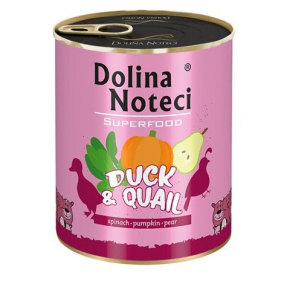 Obrázok pre DOLINA NOTECI Superfood Duck with quail - Mokré krmivo pro psy - 800 g