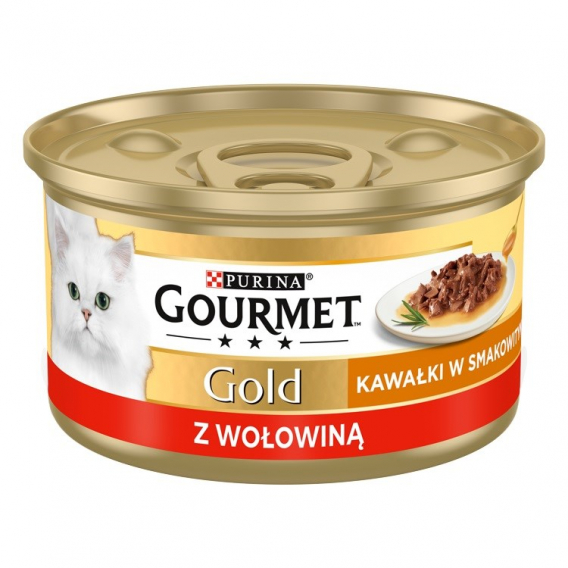 Obrázok pre GOURMET Gold Sauce Delight Hovězí - mokré krmivo pro kočky - 85 g