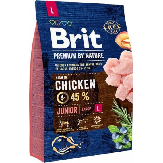 Obrázok pre BRIT Premium by Nature Junior Large Chicken - suché krmivo pro psy - 3 kg