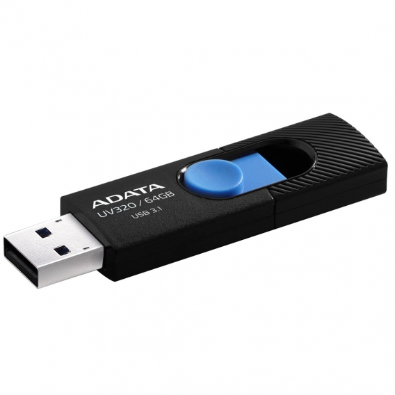 Obrázok pre ADATA UV320 USB paměť 64 GB USB Typ-A 3.2 Gen 1 (3.1 Gen 1) Černá, Modrá