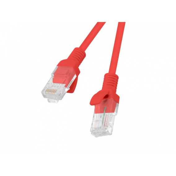 Obrázok pre LANBERG PATCHCORD UTP CAT.5E 0.5M RED PCU5-10CC-0050-S