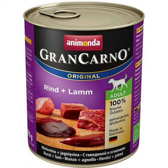 Obrázok pre ANIMONDA GranCarno Original Adult Hovězí s jehněčím - mokré krmivo pro psy - 800 g