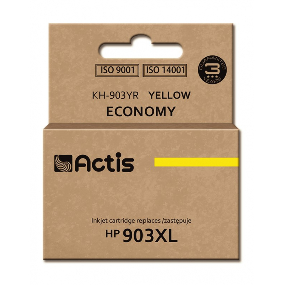 Obrázok pre Actis Inkoust KH-903YR (náhrada za HP 903XL T6M11AE; standardní; 12 ml; žlutý) - nový čip