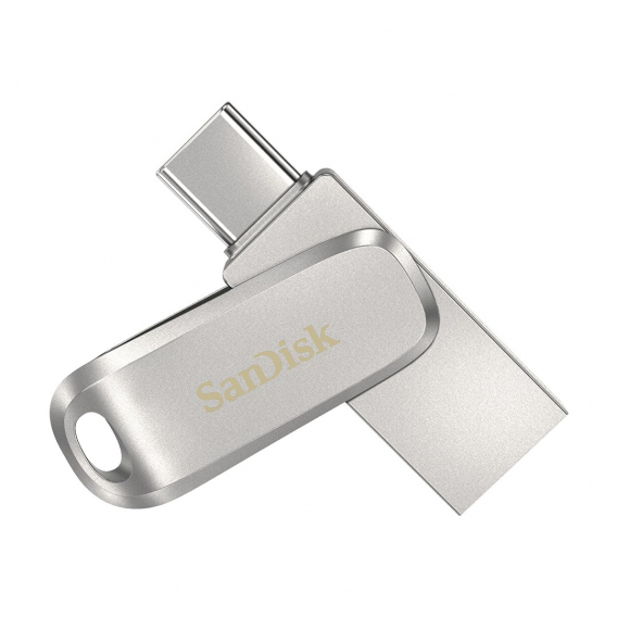 Obrázok pre SanDisk Ultra Dual Drive Luxe USB paměť 64 GB USB Type-A / USB Type-C 3.2 Gen 1 (3.1 Gen 1) Nerezová ocel