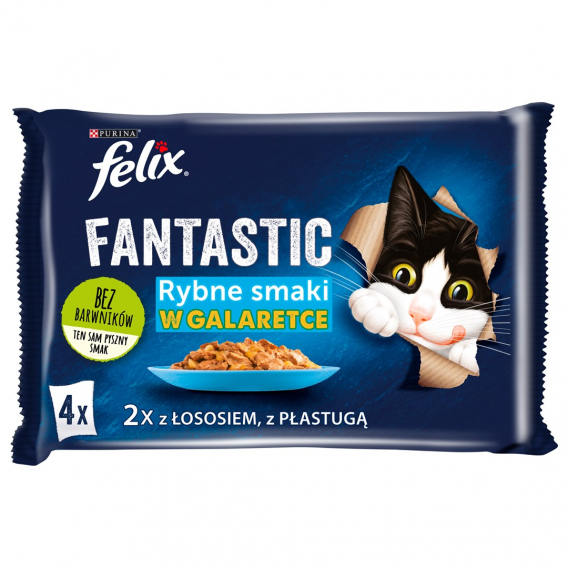 Obrázok pre Felix Fantastic Losos v želé + Platýs v želé 4x85 g