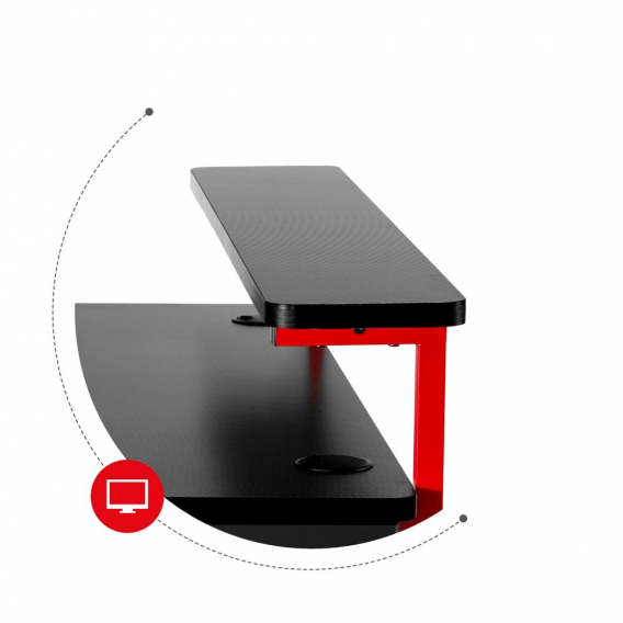 Obrázok pre Huzaro Hero 5.0 počítačový stolek Černá, Červená