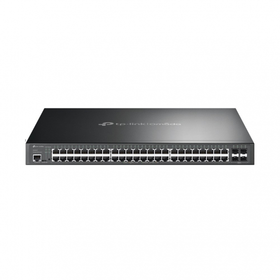 Obrázok pre TP-Link Omada SG3452P síťový přepínač Řízený L2/L3 Gigabit Ethernet (10/100/1000) Podpora napájení po Ethernetu (PoE) 1U Černá