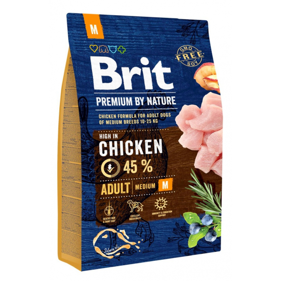 Obrázok pre BRIT Premium by Nature Adult M - suché krmivo pro psy Kuřecí maso - 8 kg