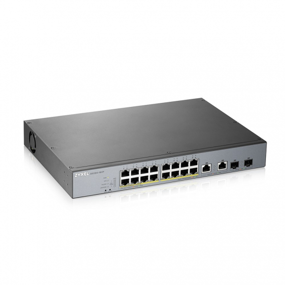 Obrázok pre Zyxel GS1350-18HP-EU0101F síťový přepínač Řízený L2 Gigabit Ethernet (10/100/1000) Podpora napájení po Ethernetu (PoE) Šedá