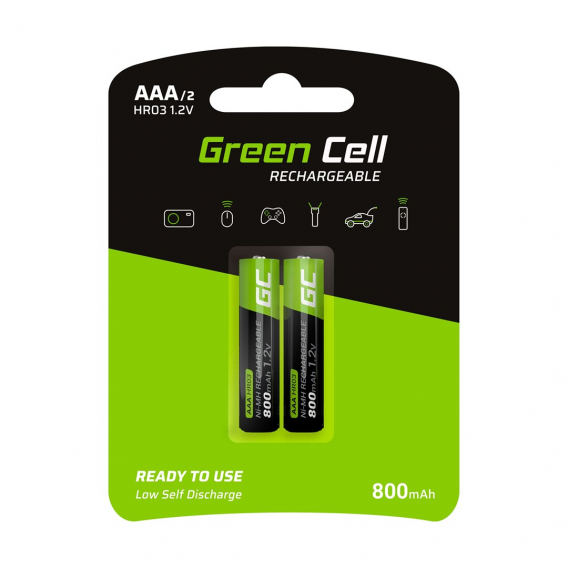 Obrázok pre Green Cell GR08 baterie pro domácnost Dobíjecí baterie AAA Nikl-metal hydridová (NiMH)