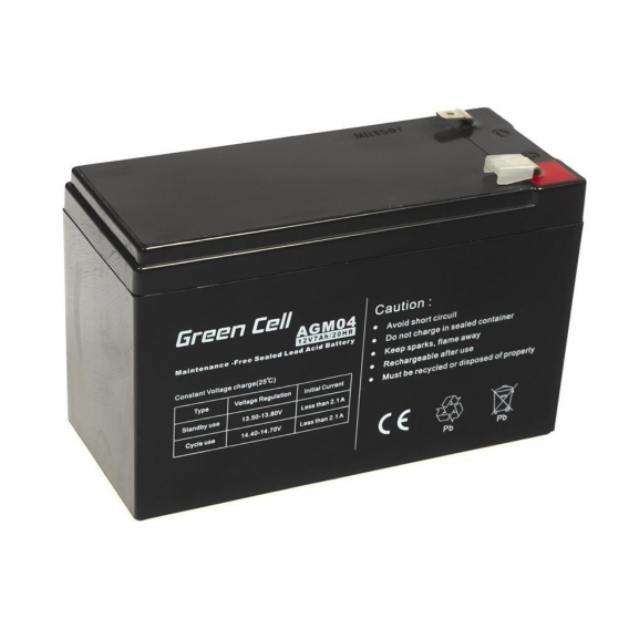 Obrázok pre Green Cell AGM04 baterie do UPS Olověná (VRLA) 12 V 7 Ah