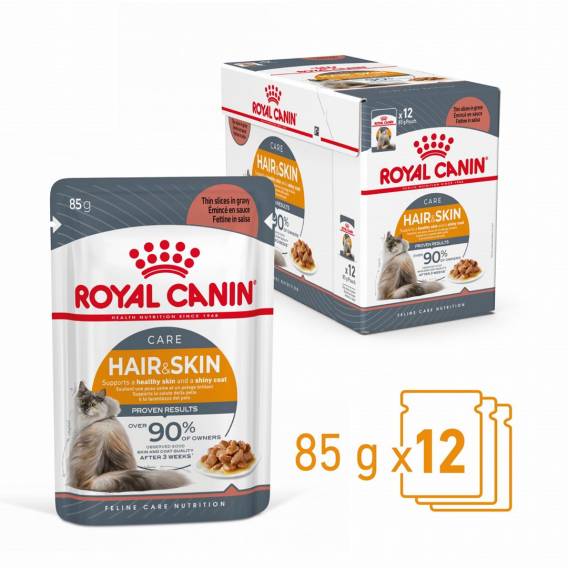 Obrázok pre ROYAL CANIN Hair & Skin Care - mokré krmivo pro kočky - 12x85g