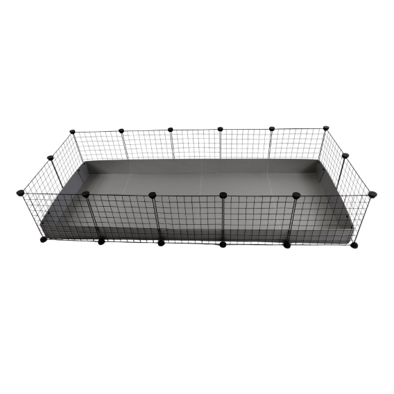 Obrázok pre C&C 5x2 modulární klec prase králík ježek stříbrná 180 x 75 x 37 cm