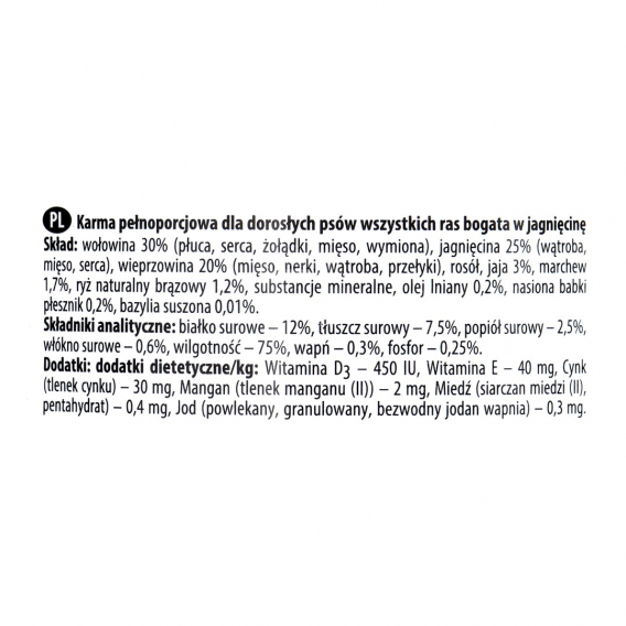 Obrázok pre DOLINA NOTECI Premium Bohaté na jehněčí maso - vlhké krmivo pro psy - 400 g