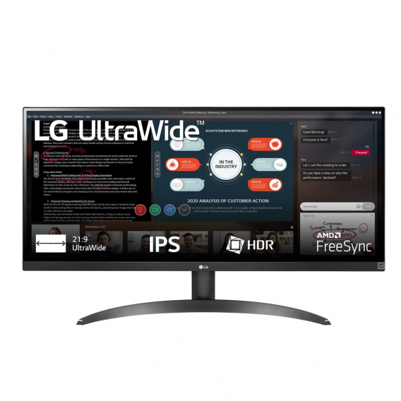 Obrázok pre LG 29WP500-B počítačový monitor 73,7 cm (29") 2560 x 1080 px UltraWide Full HD LED Černá