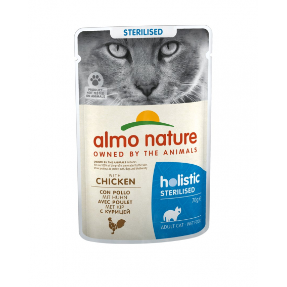 Obrázok pre ALMO NATURE Holistic Sterilised s kuřecím masem - mokré krmivo pro kočky - 70 g