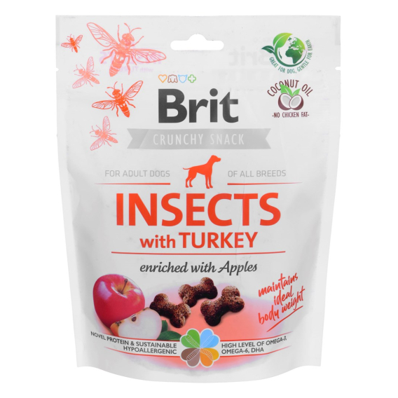 Obrázok pre BRIT Crunchy Snack Insects with Turkey - pamlsek pro psa - 200g