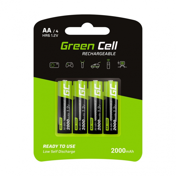 Obrázok pre Green Cell GR02 baterie pro domácnost Dobíjecí baterie AA Nikl-metal hydridová (NiMH)