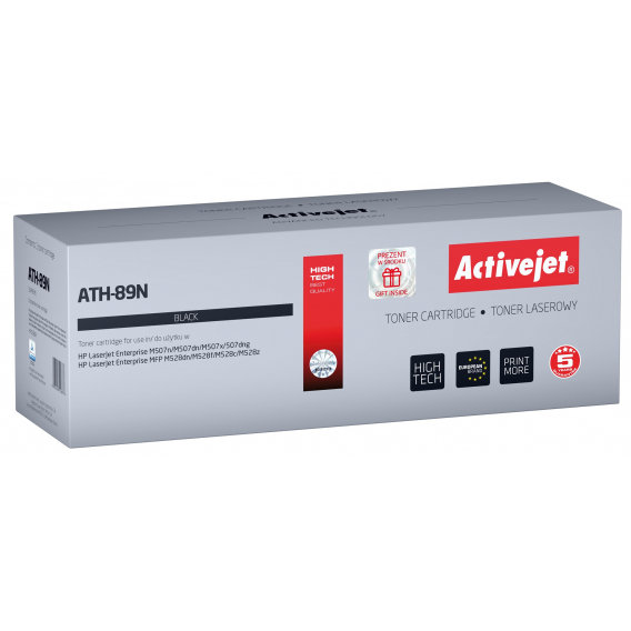 Obrázok pre Activejet ATH-89N toner do tiskárny HP; Náhradní toner HP CF289A; Supreme; 5000 stran; černý - s čipem