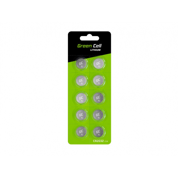 Obrázok pre Green Cell Blister 10x Lithium Battery CR2032 3V 220mAh Button