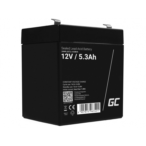 Obrázok pre Green Cell AGM45 baterie do UPS Olověná (VRLA) 12 V 5,3 Ah