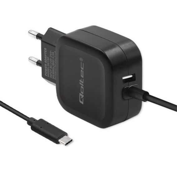 Obrázok pre Qoltec 50190 Nabíječka 17W | 5V | 3,4A | USB + USB typu C