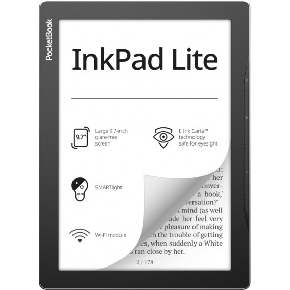 Obrázok pre Pocketbook InkPad Lite čtečka elektronických knih Dotyková obrazovka 8 GB Wi-Fi Černá, Šedá