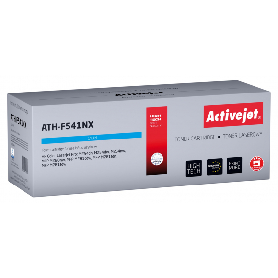 Obrázok pre Activejet ATH-F541NX Tonerová kazeta pro tiskárny HP; Náhrada za HP 540 CF541X; Supreme; 2500 stran; modrá barva
