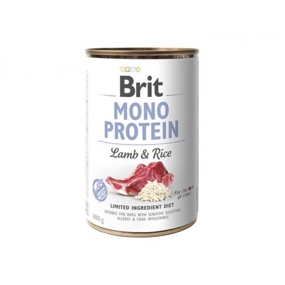 Obrázok pre BRIT MONO PROTEIN Mokré krmivo pro psy Jehněčí s rýží 400 g
