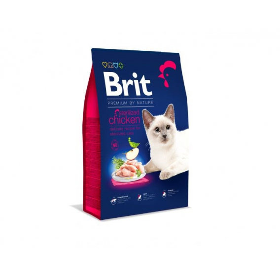 Obrázok pre BRIT PREMIUM BY NATURE STERILIZED Suché krmivo pro kočky Kuřecí maso 1,5 kg