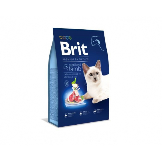 Obrázok pre BRIT Premium by nature Sterilized Jehněčí - suché krmivo pro kočky - 8 kg