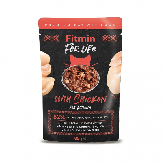 Obrázok pre FITMIN Kitten Chicken - mokré krmivo pro kočky - 85 g