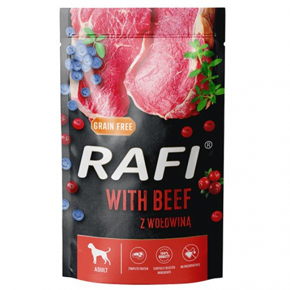 Obrázok pre DOLINA NOTECI Rafi with beef - mokré krmivo pro psy - 500g