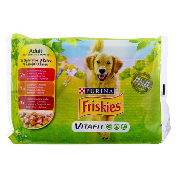 Obrázok pre PURINA Friskies Adult - Mix in jelly - vlhké krmivo pro psy - 4 x100 g