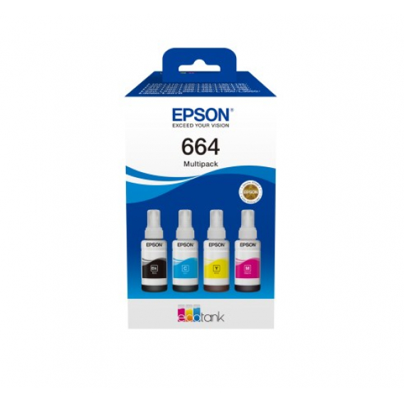 Obrázok pre Epson C13T66464A inkoustová náplň 4 kusů Kompatibilní Černá, Azurová, Purpurová, Žlutá