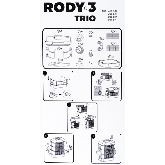 Obrázok pre ZOLUX Rody3 Trio White - klec pro hlodavce - 1 kus