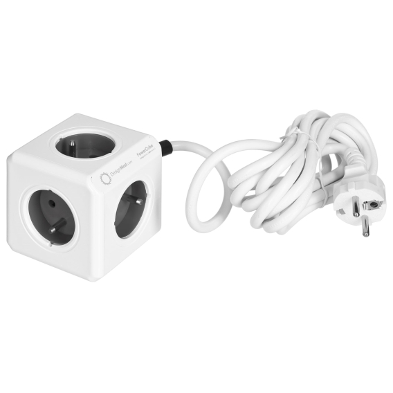 Obrázok pre Allocacoc PowerCube Extended Type E napájecí prodlužovačka 1,5 m 5 AC zásuvky / AC zásuvek Vnitřní Šedá