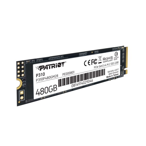 Obrázok pre SSD Patriot P310 480GB M.2 2280 PCIE NVME 4 X4 TLC