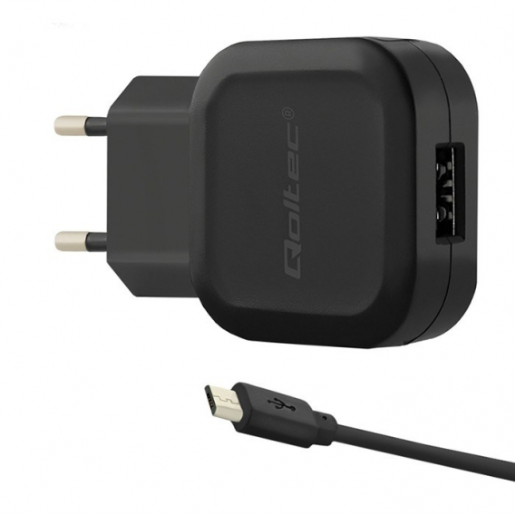 Obrázok pre Qoltec 50195 Síťová nabíječka 5V | 2.4A | 12 W | Kabel USB + Micro USB