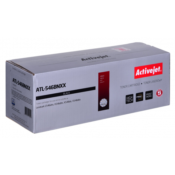 Obrázok pre Activejet ATL-546BNXX Tonerová kazeta pro tiskárny Lexmark; Náhrada za Lexmark C546U1KG; Supreme; 8000 stran; černá