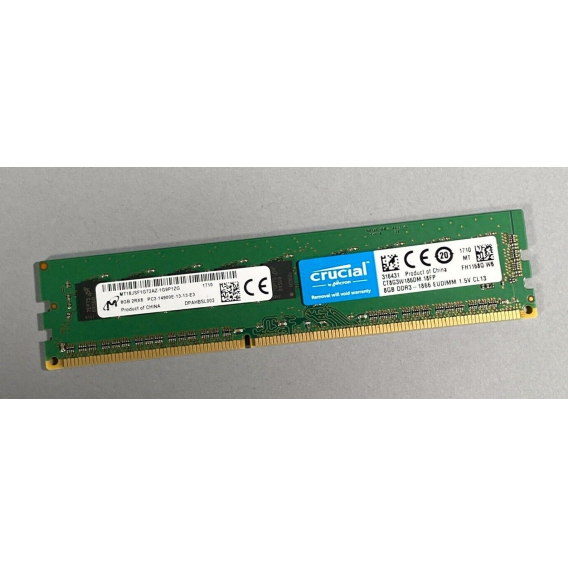 Obrázok pre Crucial 8GB DDR3 1866 MT/s CL13 ECC UDIMM 240pin for Mac CT8G3W186DM