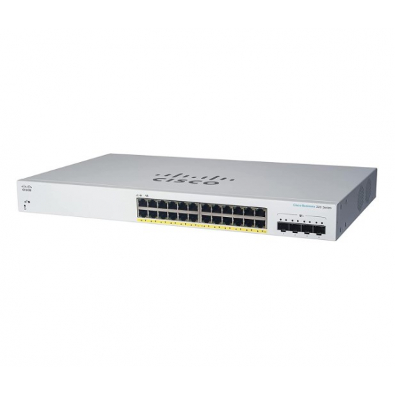 Obrázok pre Cisco CBS220-24P-4X Řízený L2 Gigabit Ethernet (10/100/1000) Podpora napájení po Ethernetu (PoE) Bílá