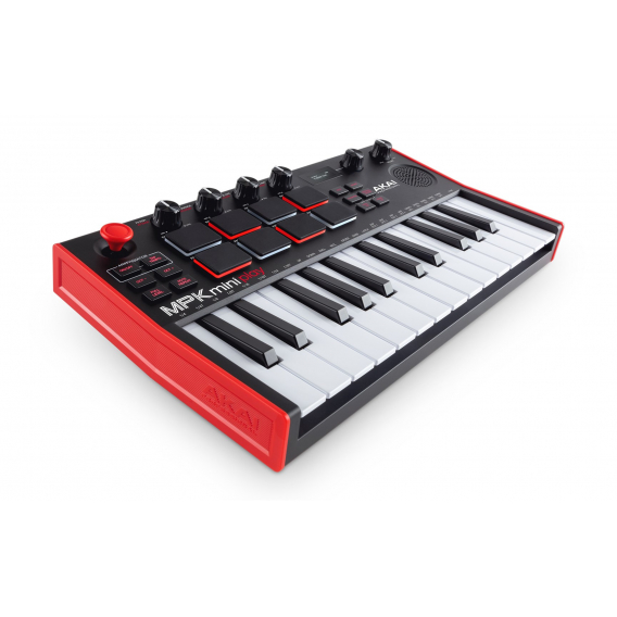 Obrázok pre AKAI MPK Mini Play MK3 Ovládací klávesnice Kontrolér MIDI USB Černá, červená