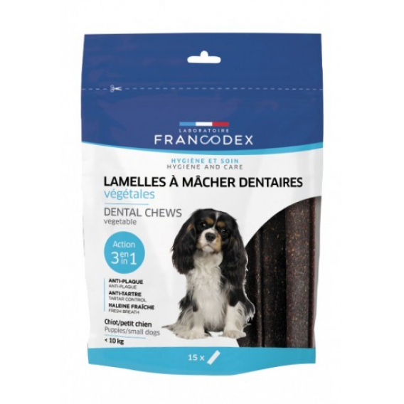Obrázok pre FRANCODEX Dental Small - proužky na odstranění zubního kamene pro psy - 15 ks.