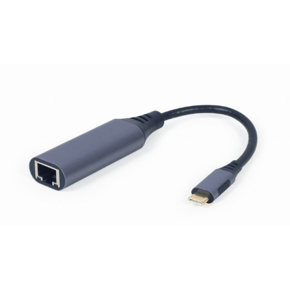 Obrázok pre Gembird A-USB3C-LAN-01 dokovací stanice/replikátor portů USB 3.2 Gen 1 (3.1 Gen 1) Type-C Černá, Šedá