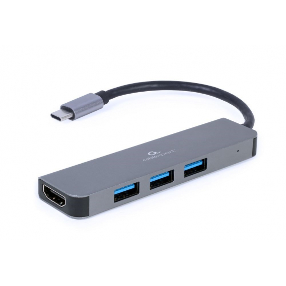 Obrázok pre Gembird A-CM-COMBO2-01 USB Type-C 2-v-1 multiportový adaptér (Hub + HDMI)