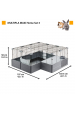 Obrázok pre FERPLAST Multipla Maxi - modulární klec pro králíka nebo morče - 142,5 x 72 x 50 cm